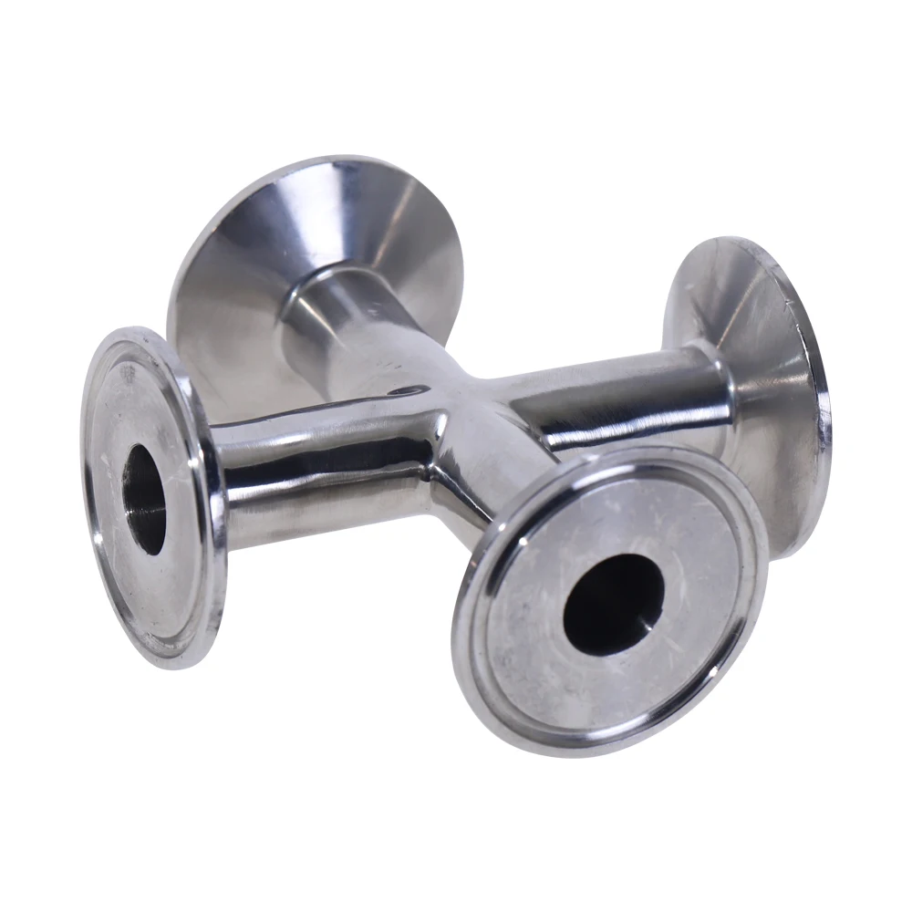 

1.5" 304 Stainless Steel Quick Fit Four Way Clamp Type End Head Internal External Mirror Homebrew Diary Product Pipe Fittings