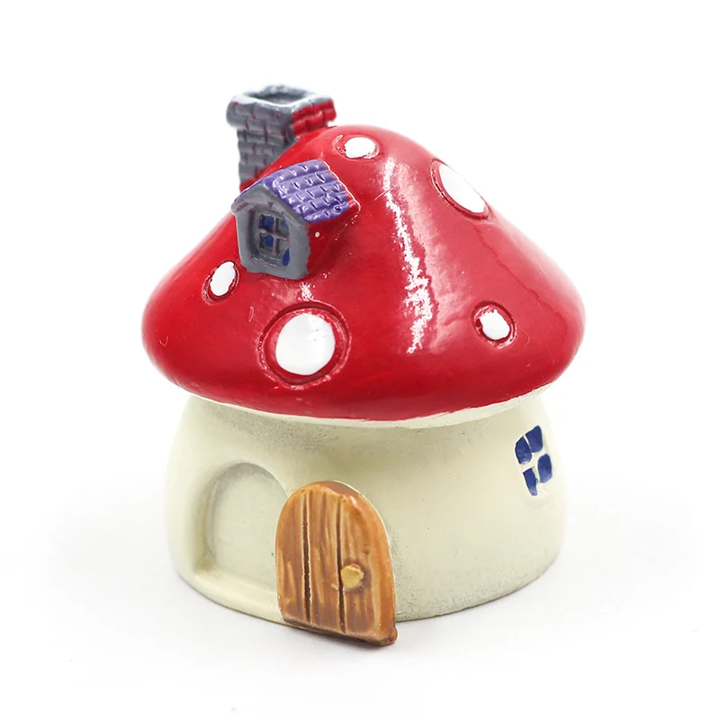 

10 pcs Kawaii Mushroom House Small House Plant Potted Micro Landscape Landscaping Decoration Office Desk Creative Decoration