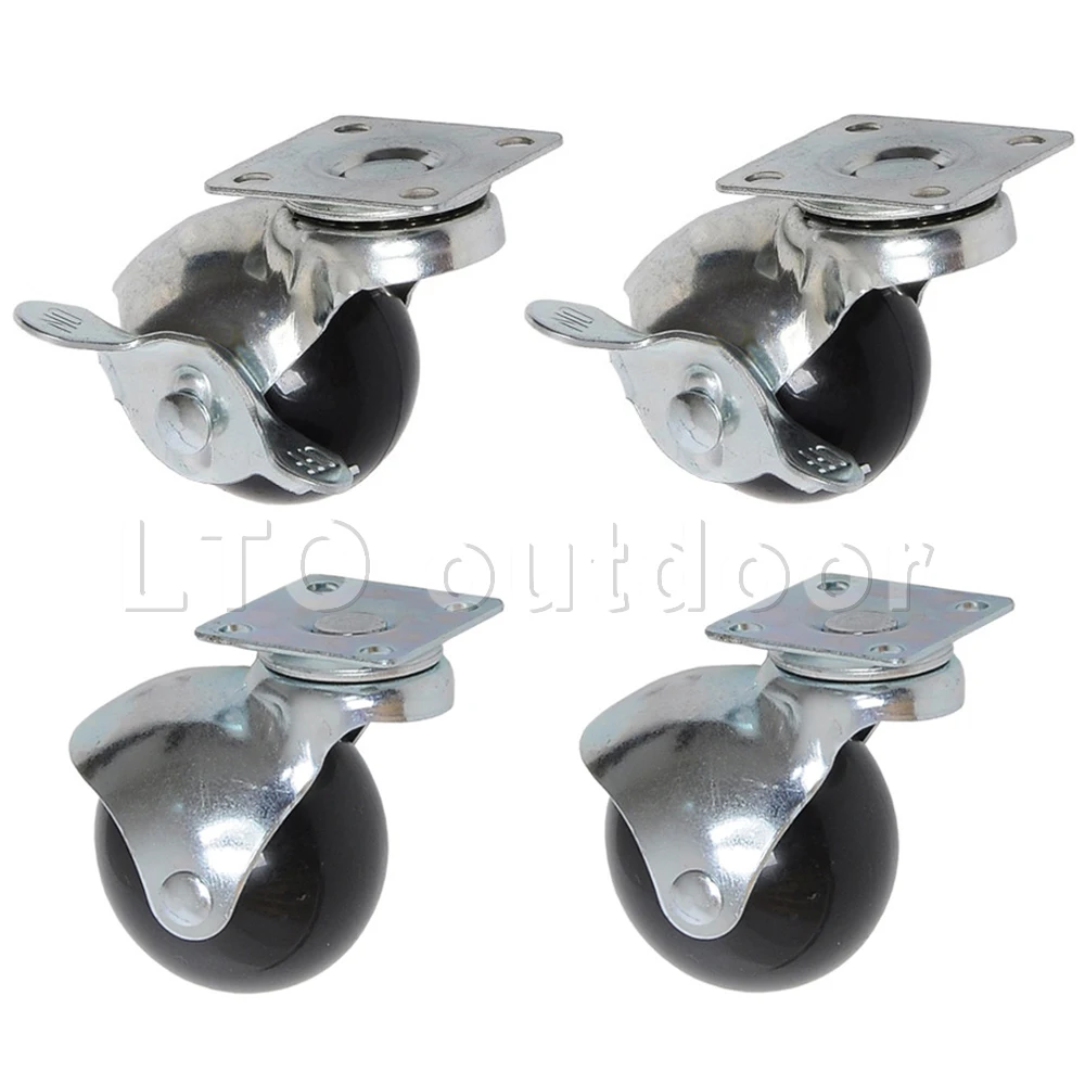 

4PCS Heavy Duty PP Material Sofa Universal Wheel Handcart Caster Furniture Pulley Industrial Roller Furniture Accessories