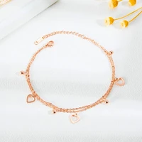 bohemian pendant anklets for women summer beach anklet jewelry fashion ladies anklets foot leg rose gold jewelry