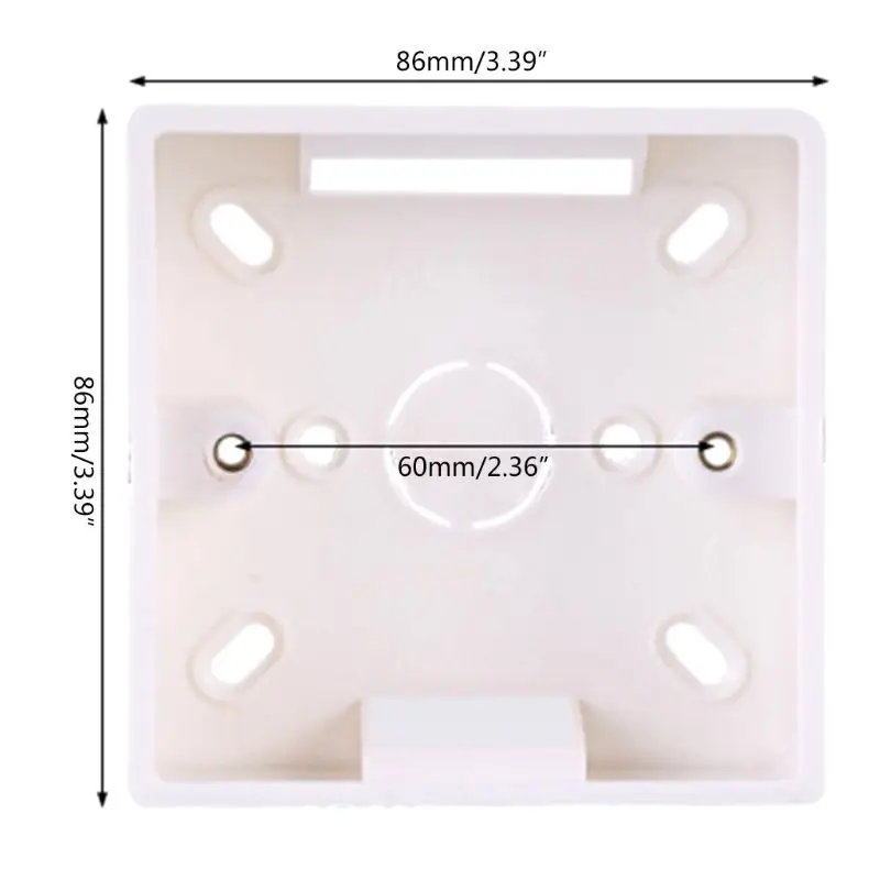 

86X86 PVC Thickening Junction Box Wall Mount Cassette For Switch Socket Base Switch Bottom Box Electrical Box Accessories