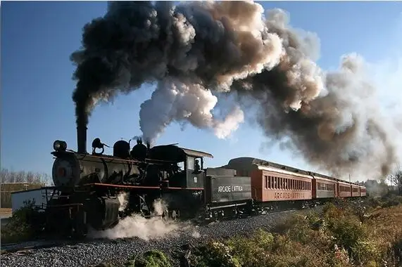 3 стиля на выбор Классический паровоз Художественная печать Шелковый постер для