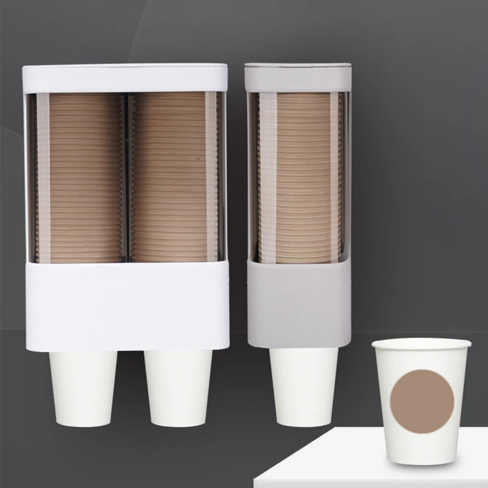 

Wall-mounted paper cup storage rack, pull-type cup holder, disposable cup storage rack suitable for home office gymnasiums