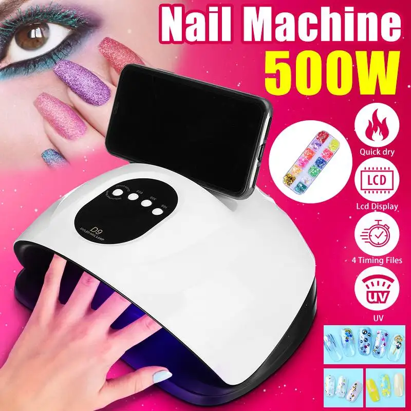 

500W LED Nail Lamp Nail Dryer 57 UV LED Lamp Nail Dryer For All Gels Polish Light with Timer 10/30/60/99s Auto Sensor Nail Dryer