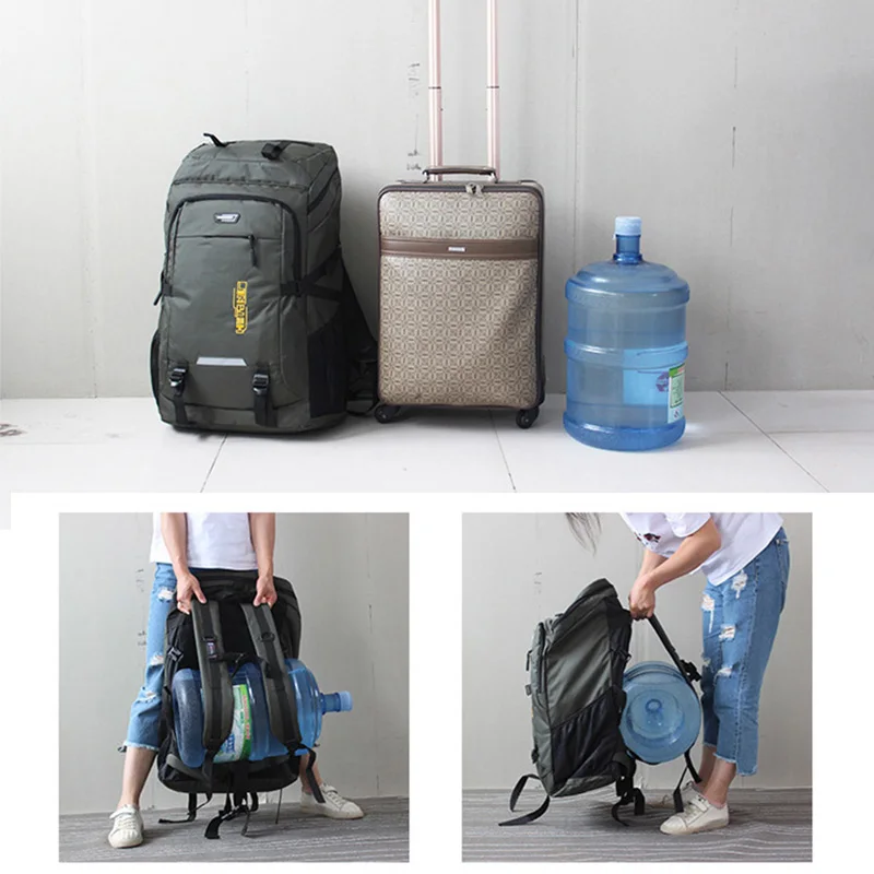 80l outdoor camping waterproof laptop backpack men large capacity hiking travel bag unisex mountaineering climbing backpacks man free global shipping