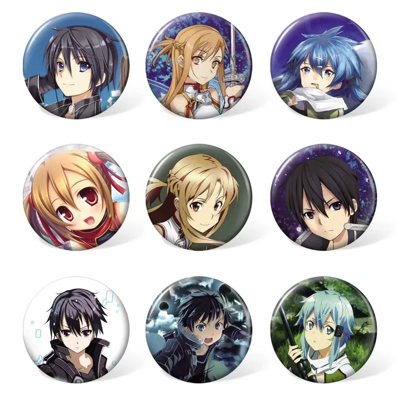 (9 шт./компл.) Аниме Sword Art Online значок косплея Юки Асуна из гильдии Рыцари Мужская и