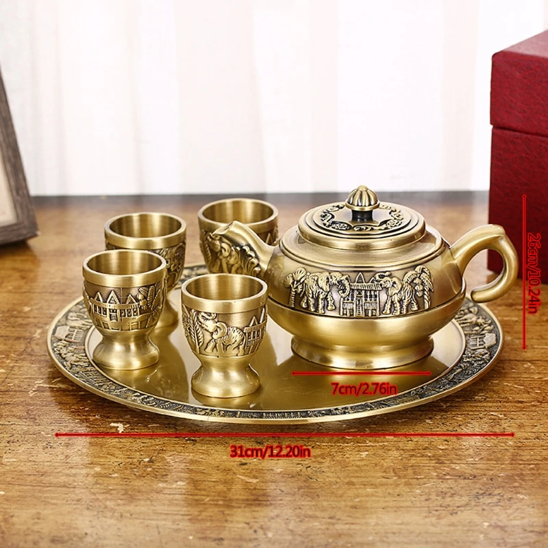 

Wine Decanter Set With Cups And Serving Tray Wine Accessory Luxurious Gift Craftsmanship Set