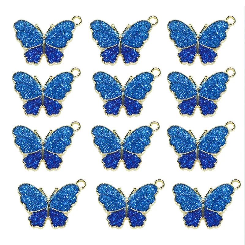 DIY Butterfly Initial Necklace Jewelry Pendant Earring Necklace Keychain Pendant Accessories Material Wholesale