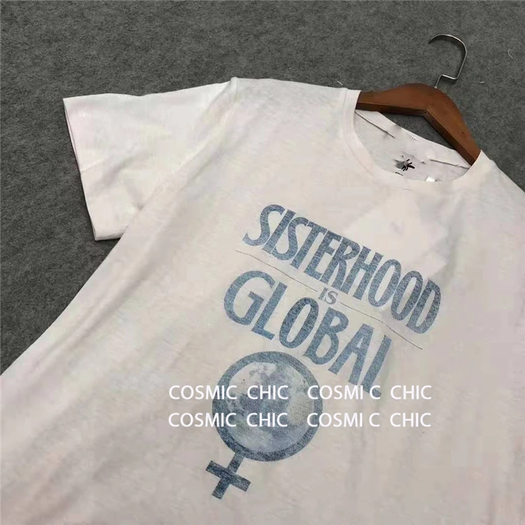 Cosmicchic, осенняя Феминистская футболка, короткий рукав, с буквенным принтом, хлопок, лен, футболка с принтом Sisterhood Global, футболка