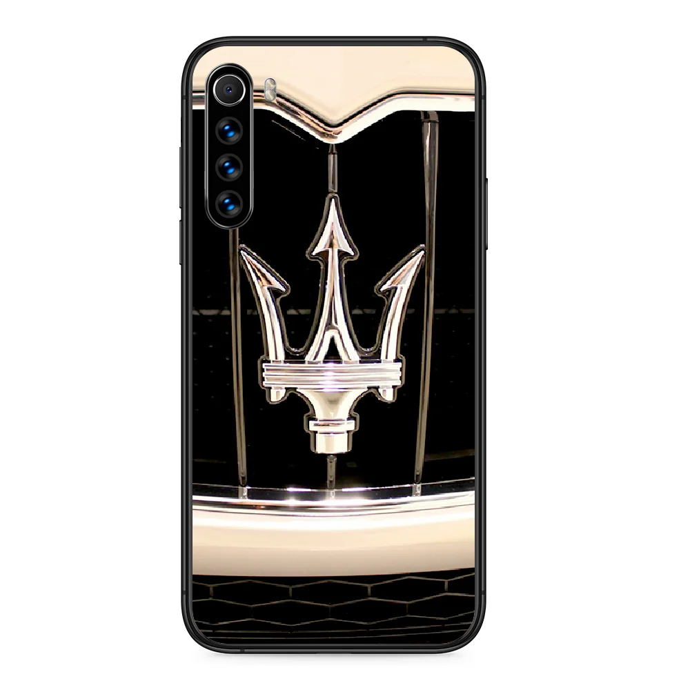 

Luxury Car Brand Maserati Phone case For Xiaomi Redmi Note 7 8 8T 9 9S 4X 7 7A 9A K30 Pro Ultra black Hoesjes Silicone Cover