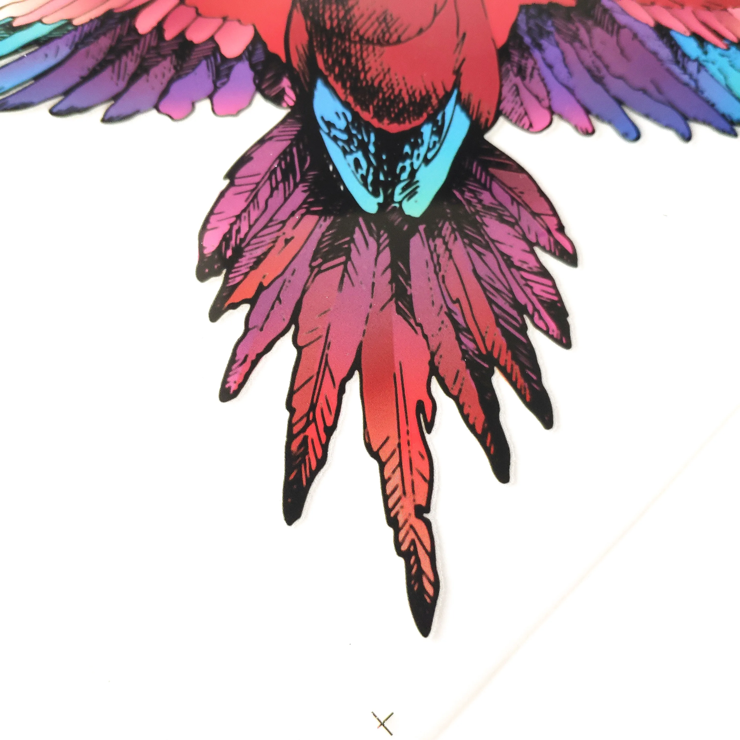 225 мм наклейки с большим попугаем для одежды модные объемные нашивки упаковка