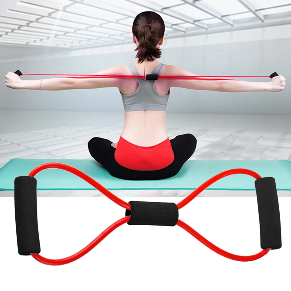 

Эспандер для йоги, тренировок в тренажерном зале, 8 слов, экспандер для груди, тянущаяся веревка, эластичная тренировочная трубка для мышц, Н...
