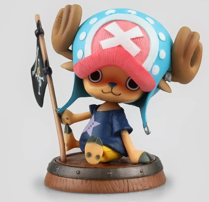 

1 Set One Piece Action Figure Doll Luffy Tony Chopper Brook PVC Plastic Model Statue Cake Decoration Figurine Kids Toys