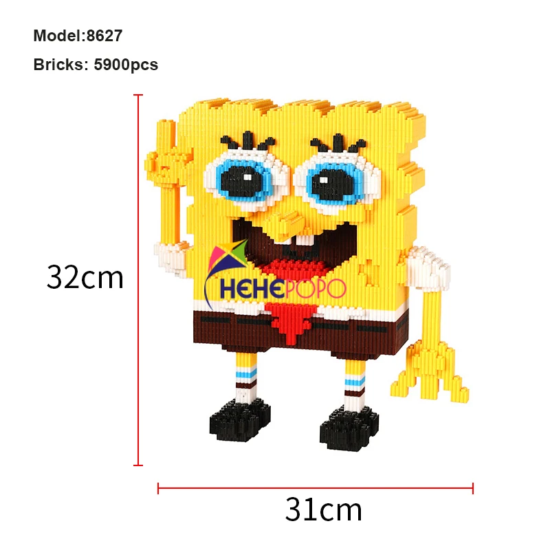 4300 шт. + Spongebobed соединение строительных блоков в Ирландском стиле С рисунком
