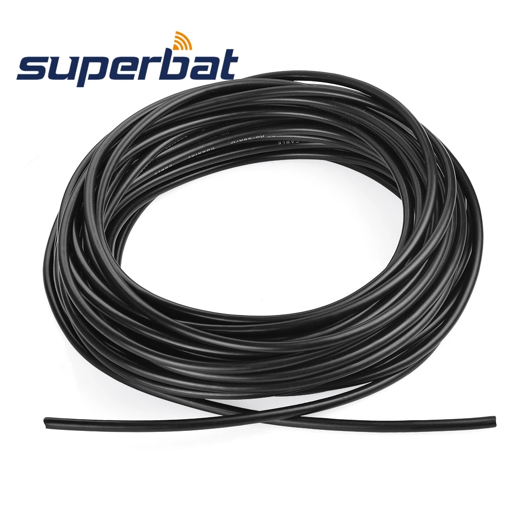 Черный коаксиальный кабель Superbat RG58 RF Соединительный адаптер / 50 футов Ом|cable
