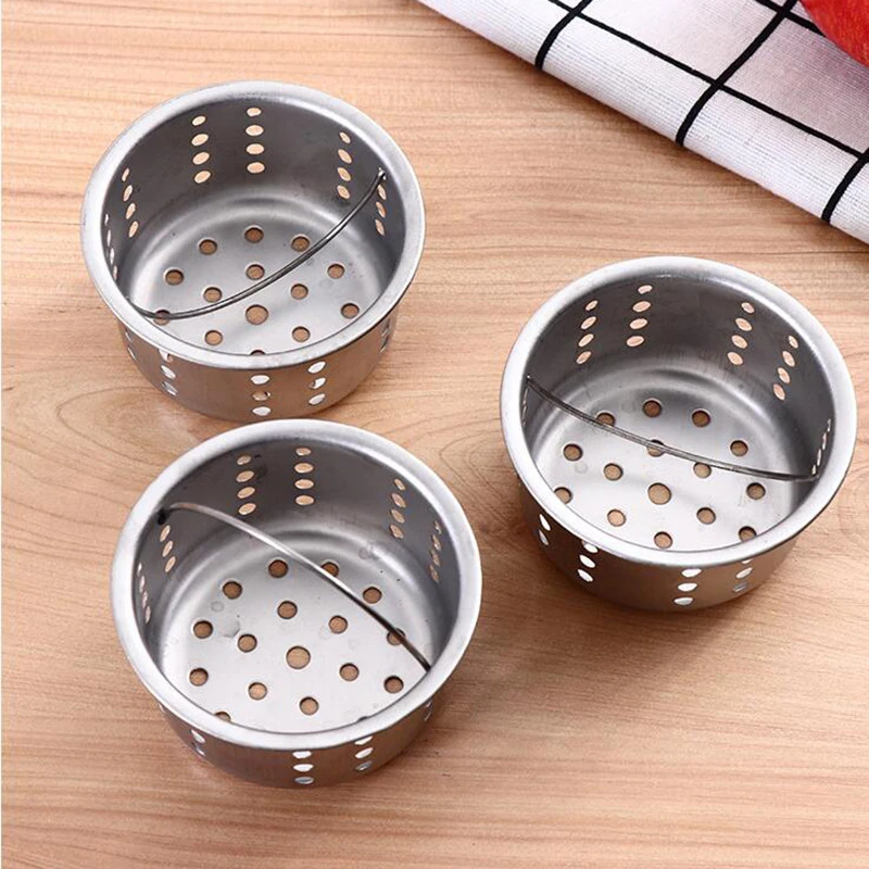 

Stainless Steel Kitchen Sink Strainer Stopper Waste Plug Sink Filter Bathroom Basin Sink Drain Deodorization Accessories