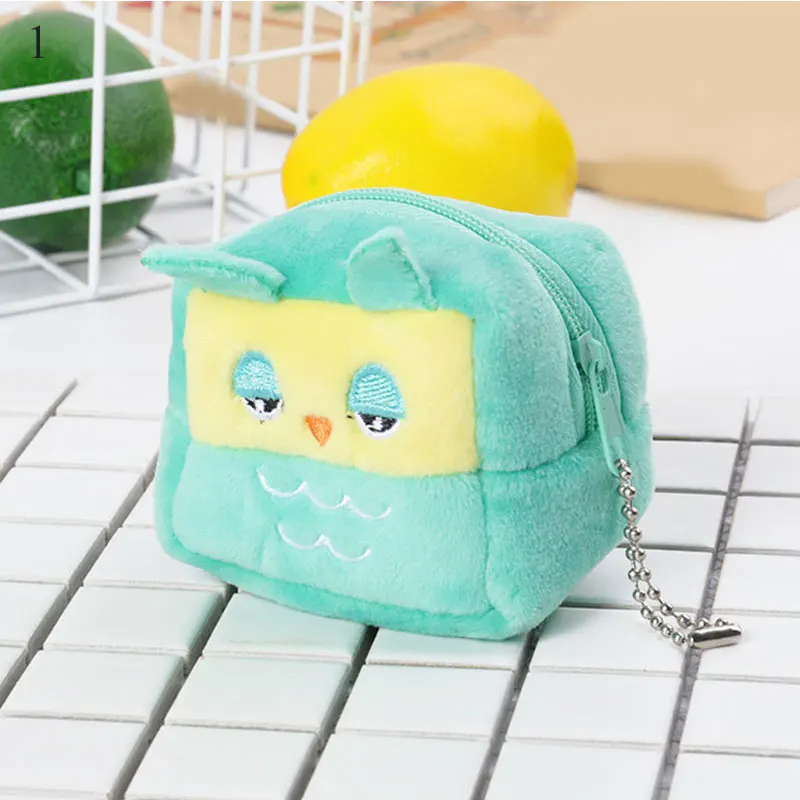 Мини милый маленький кошелек для монет детское портмоне сумка плюш женщин денег