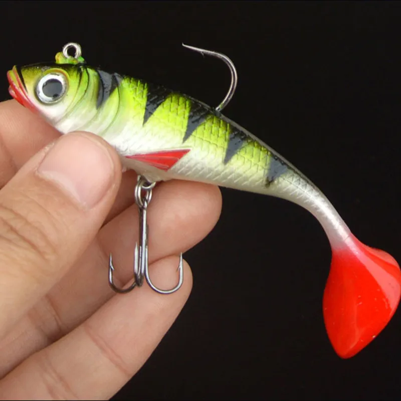 

5pc Fishing Tackle Soft Bait Light Lead Fishing Artificial Bait Jig Wobbler Fishing Lure Spinner Lure Plastic Hard Bait