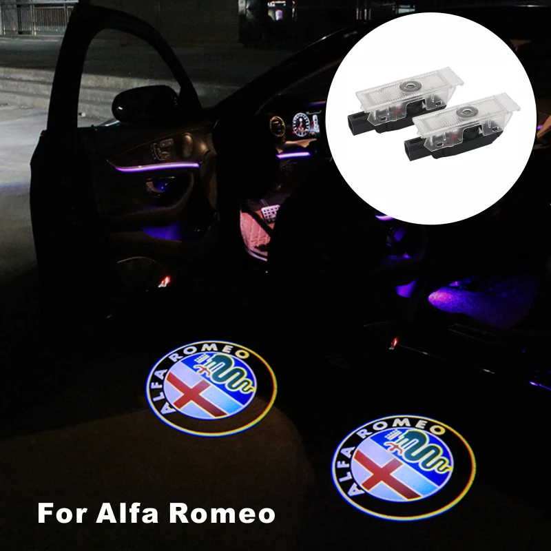 

2pcs Car LED door welcome light atmosphere light projection decoration light suitable For all models of Alfa Romeo147GT Led car