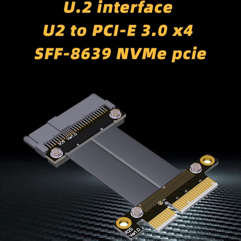U.2 NVMe SSD для PCI E 3 0 X4 SFF 8639 PCIe удлинитель передачи данных Высокая скорость R27SF 8G/Bps U2