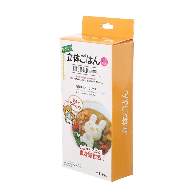 

Rabbit Sushi Rice Ball Mold Creative Stereo DIY Handmade Rabbit Onigiri Curry Rice Bowl Model Bento Accessories