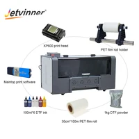Jetvinner A3 DTF Printer T Shirt Printing Machine For Epson XP600 DTF Transfer Printer With Roll Feeder For Cloth Fabric T-shirt