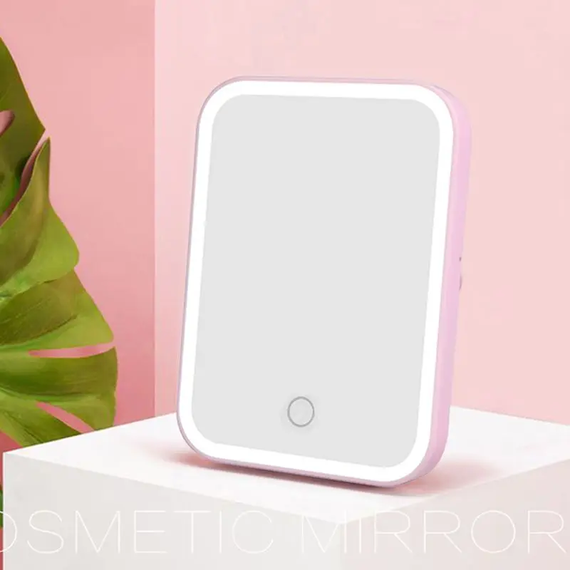 Сенсорный экран зеркало для макияжа с светодиодный свет Настольный освещенный