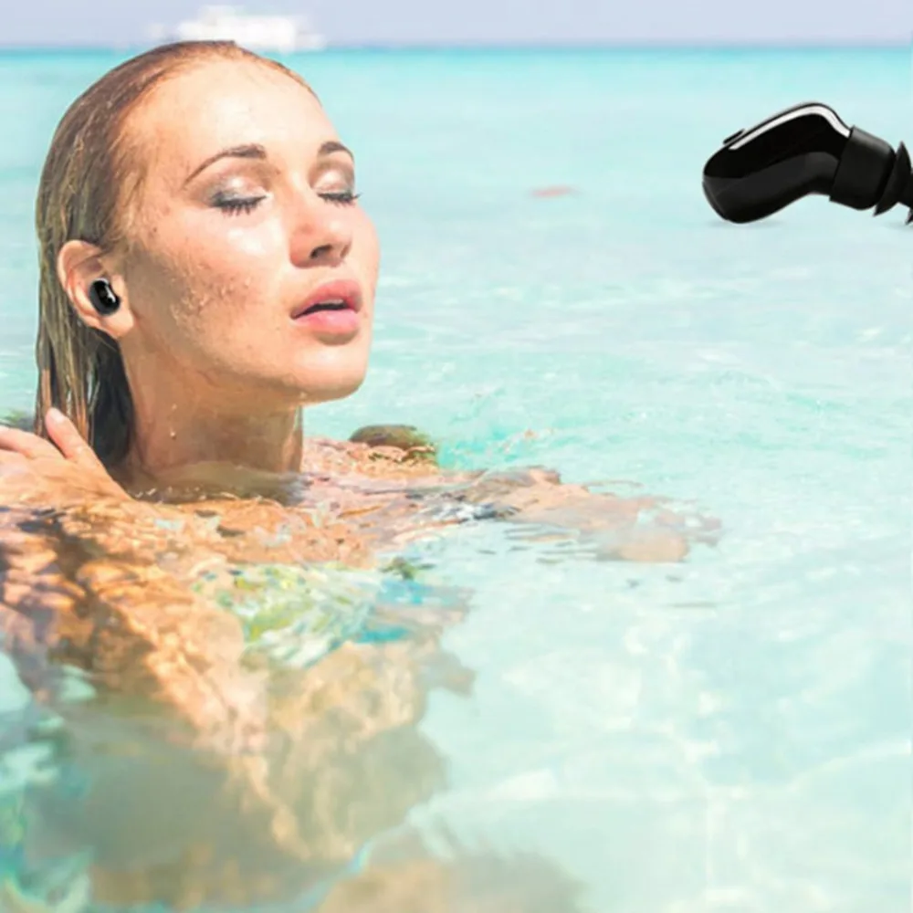 Bluetooth мини Беспроводные водонепроницаемые стерео наушники вкладыши Спортивная гарнитура наушники для бега плавания водонепроницаемый