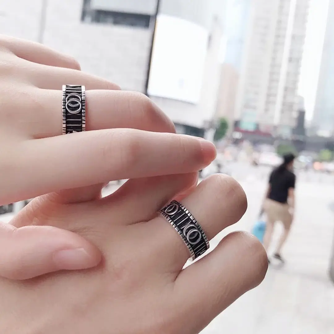 

Classic men and women lovers ring 925 sterling silver anniversary gift