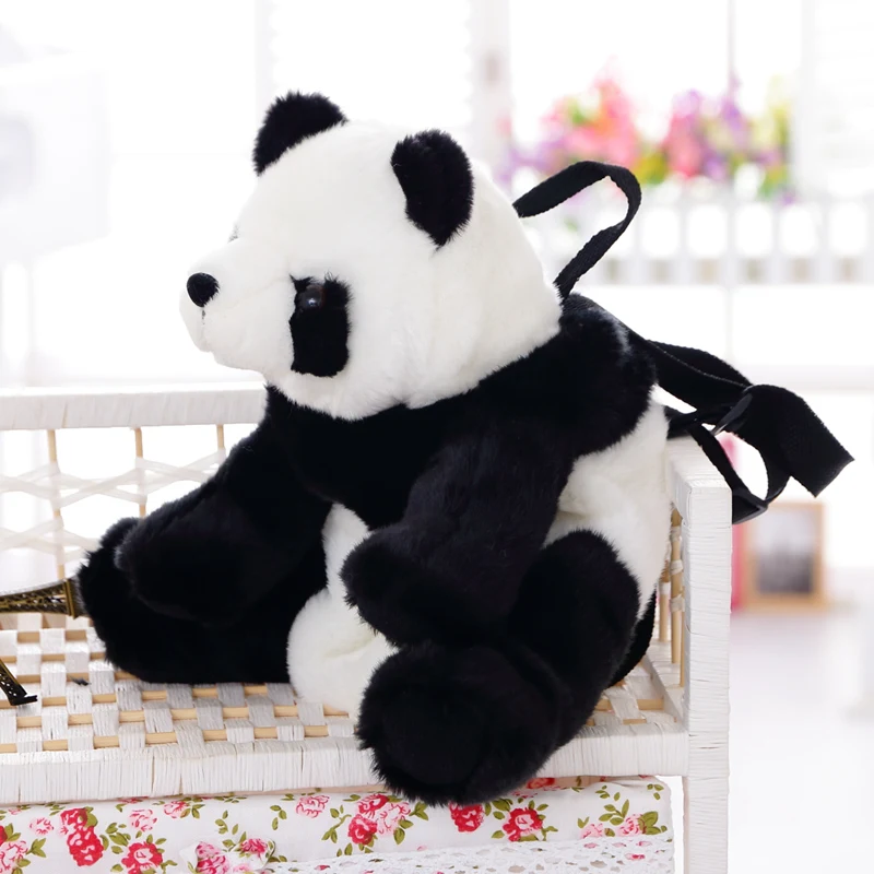 

small Panda plush backpack cute plush toy backpack kids toy school bag gift for kids