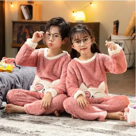 

Пижама детская фланелевая, осенне-зимняя, теплая