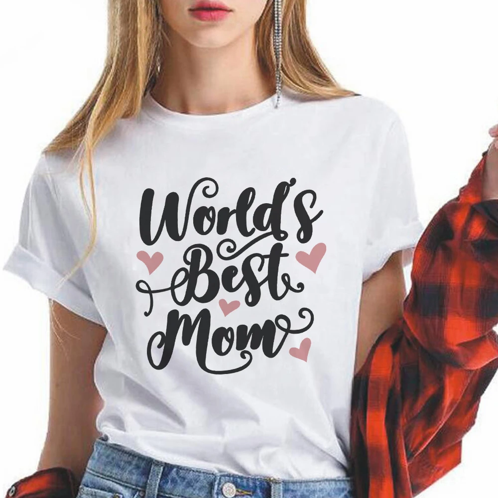

2021 New Arrivals Women's Tshirt The Greatest Mother In The World Printed Tshirt Mother's Day Kawaii Crewneck Tee Shirts