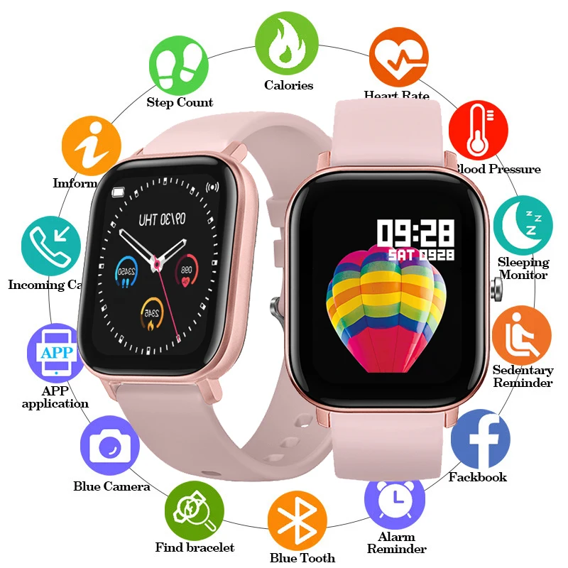 

P8 Men Silicone Smart Watch GTS 2 Mini Sport Waterproof Watch For Women Fitness Heart Rate Blood Pressure Monitor Smartwatch kid