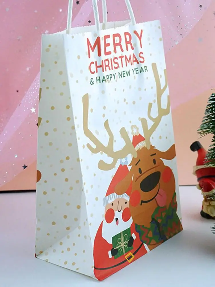 Рождественские подарочные пакеты сумки для магазина подаропосылка упаковка