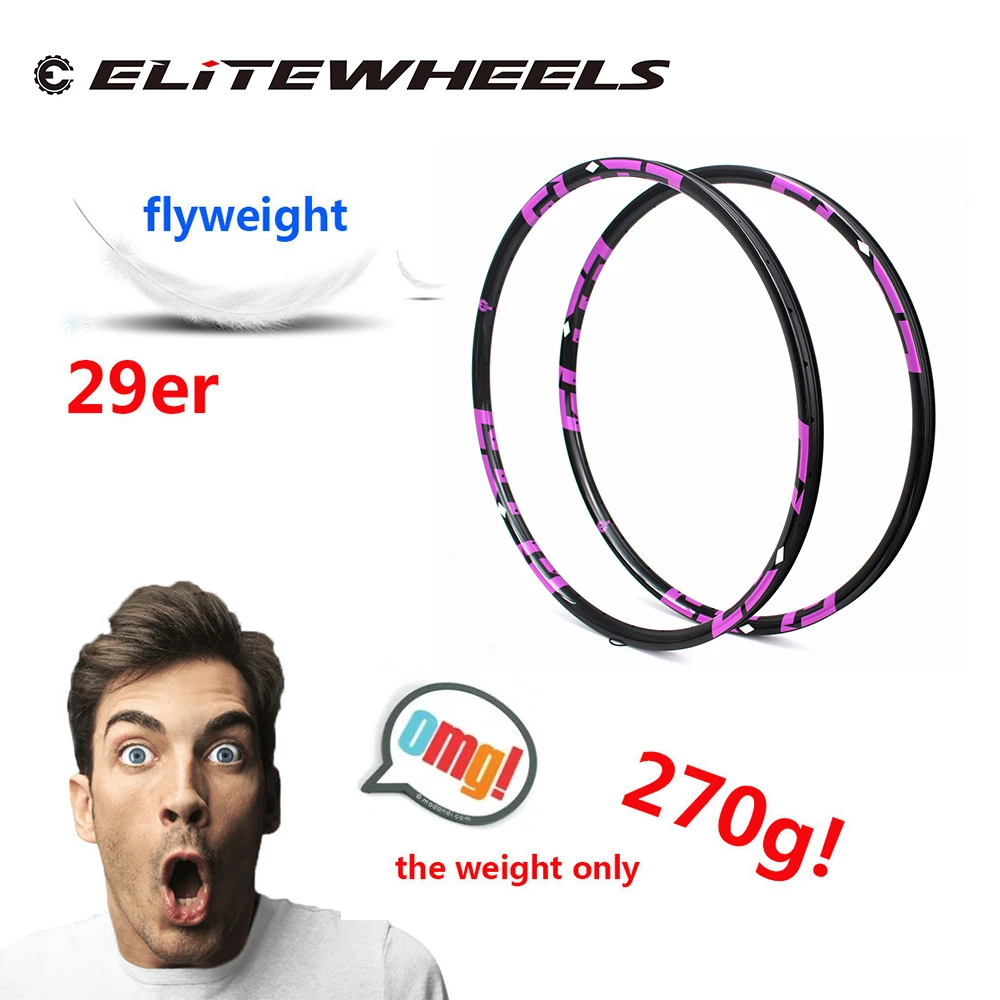 Колесная пара Flyweight 270 г только 29er горный велосипед карбоновая обода 24H 28H 32H для XC