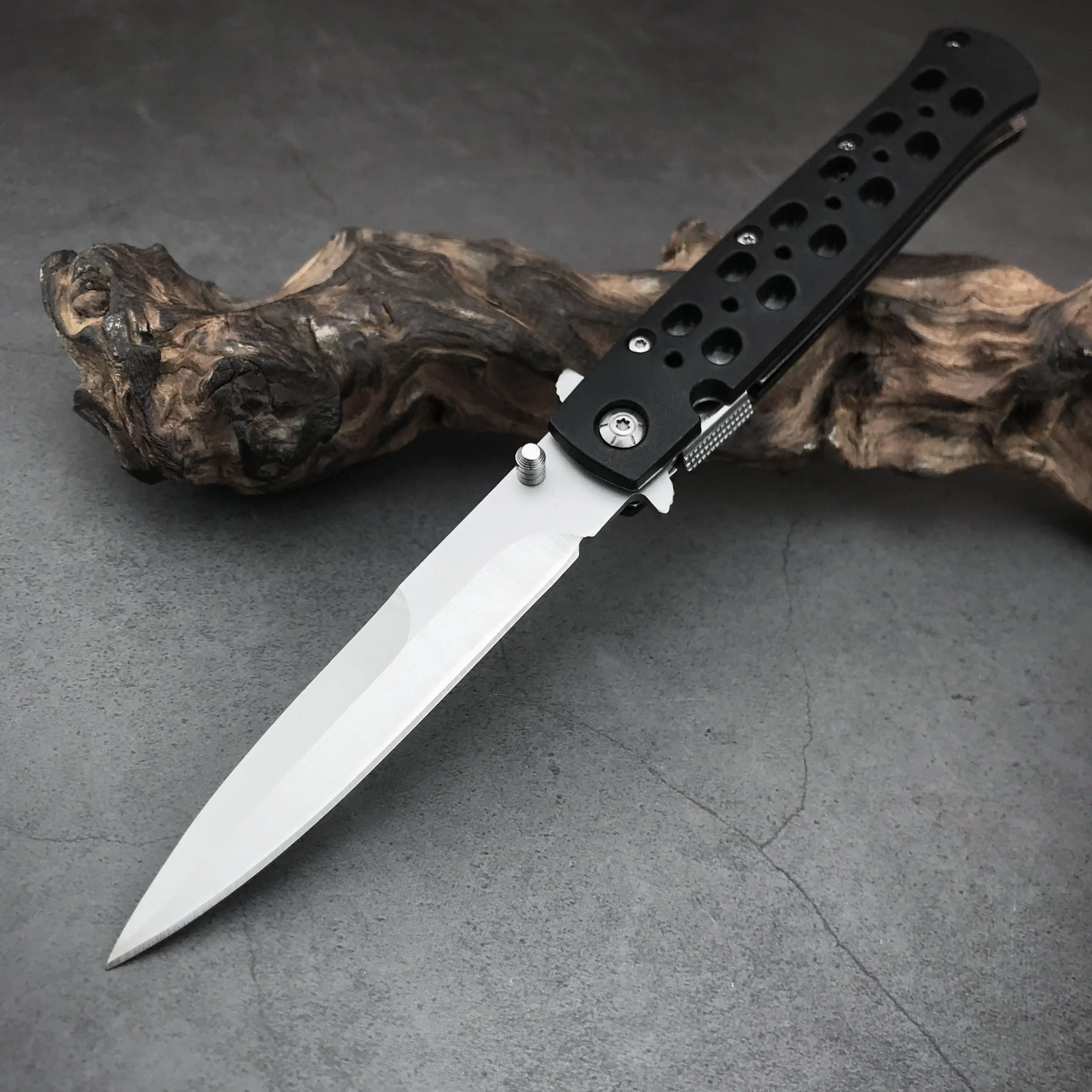 Складной нож Cold Steel-26S CS26S Ti-Lite, карманный уличный тактический инструмент с нейлоновой ручкой для выживания, охоты, кемпинга, раздвижной
