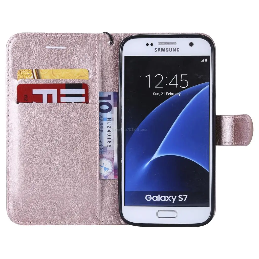 Кожаный чехол для телефона Samsung Galaxy S21 FE S5 S6 S7 S 7 Edge S8 S9 S10 S20 плюс S20FE SM-G930F откидная