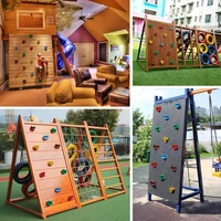 rock climbing holds set with mounting screws and hardware for diy kids indoor and outdoor play set use