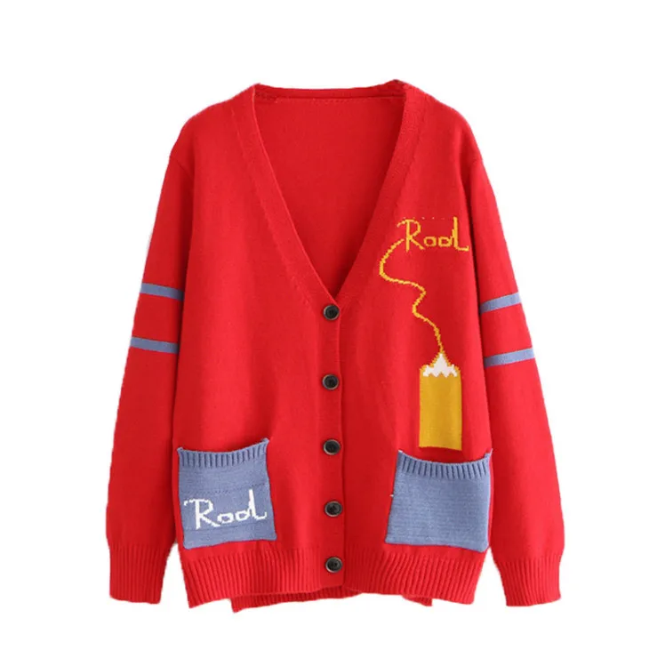 Kawaii girl Women Cashmere Sweater Knitted Cardigan Jumper Coat Cute Long Sleeve Large Size Warm Knit Cardigans |