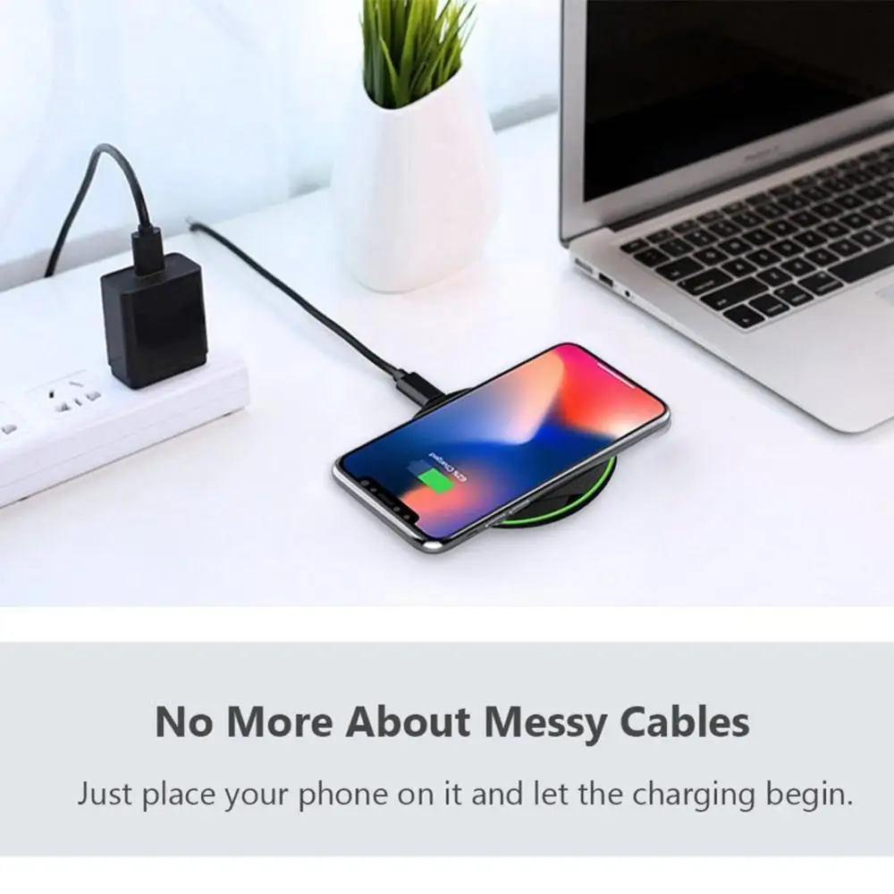 10 Вт Беспроводное зарядное устройство Qi USB быстрая зарядка для iPhone 11 X XR XS 8 Plus Samsung