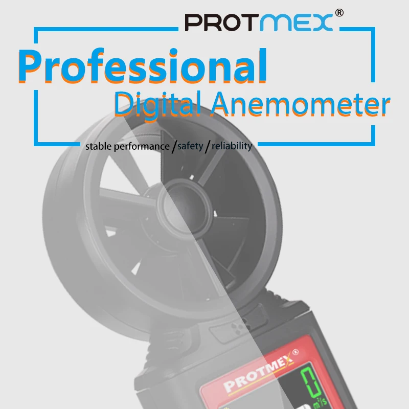 Digital Anemometer Handheld Wind Speed Meter Gauge Air Volume Meter Air Velocity Measuring Flow Meter Via LCD Screen