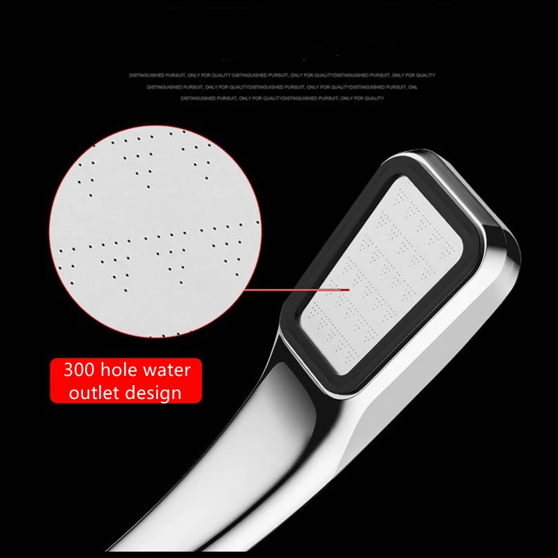 Квадратная Лейка для душа высокого давления с 300 отверстиями ручная