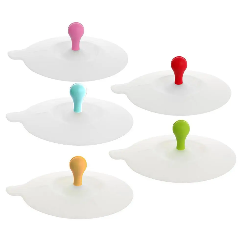 Cute Water Drinking Cup Lid Silicone Anti-dust Bowl Cover Seals Glass Mugs Cap Heat Resistant Tea Lids Diameter 10cm | Дом и сад