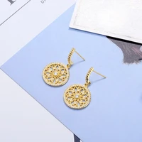 925 silver sterling jewelry real diamond earring for women aros mujer oreja 14 k yellow gold earring orecchini jewelry females