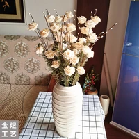 simulation pe flower aquatic plants pearl foam rose bouquet home decoration artificial flowers wedding layout