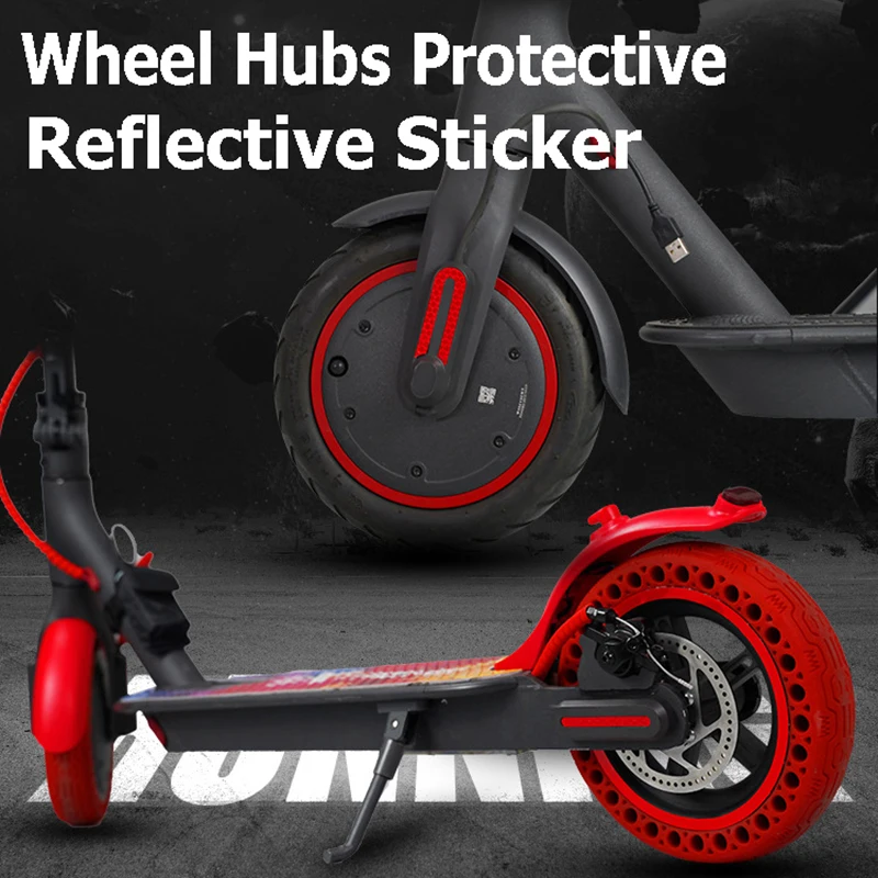 Scooter Wheel Hubs Protective Reflective Sticker For Xiaomi Mijia M365 Pro Electric Scooter For Mijia M365 Ninebot