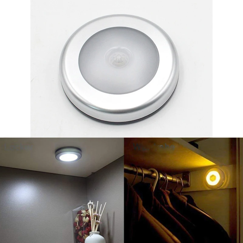 

Infrared PIR Motion Sensor Night Light Indoor Decor Corridor Lamp Wireless Wall Lamp Closet Stairs Battery Light Auto On/Off