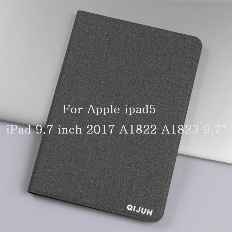 iPad 5 ipad 9.7 2017 Чехол для ipad 5 6 ipad 9,7 Qijun планшетный чехол для ipad 5 ipad 6 A1822 A1823 A1893 A1954 мягкое силиконовое покрытие Стенд кожаный чехол - Цвет: iPad 5 ipad 9.7 2017