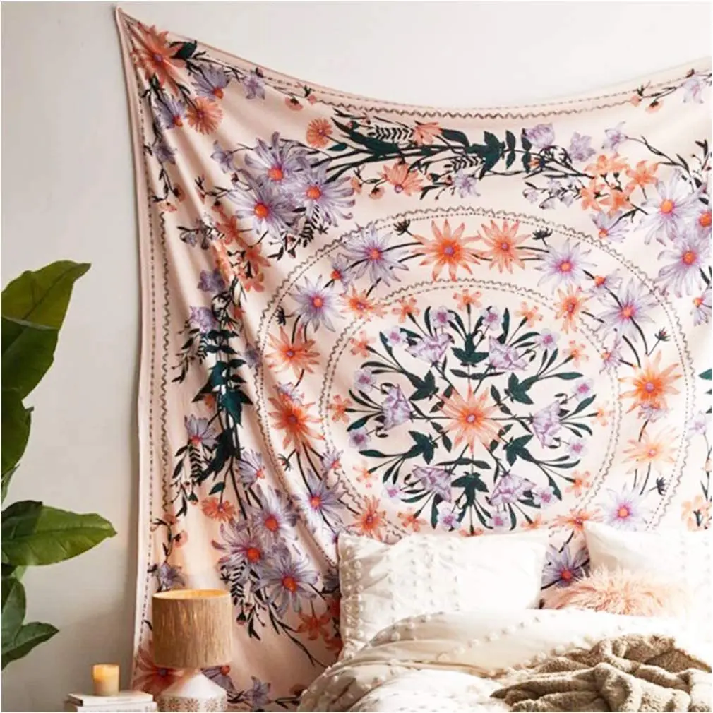 

Flower Bohemian Wall Cloth Mandala Wall Hanging Home Decoration Living Room Bedroom Yoga Decor Boho Tapestry Psychedelic