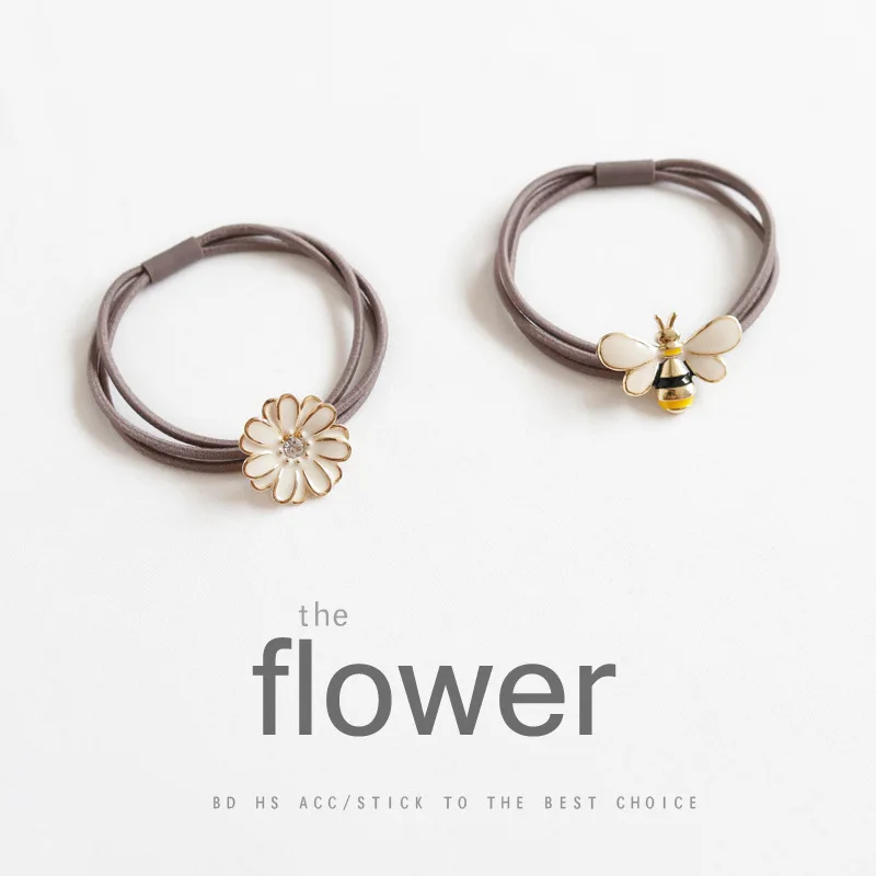 Резинки для волос женские детские эластичные с подсолнухами